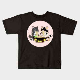 Ramen Cat Anime Kawaii Japanese Gift Kitty Kitten Kids T-Shirt